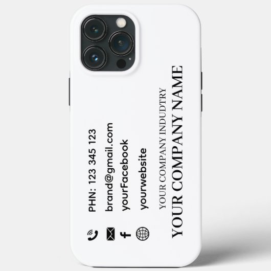 Personalized Business Card Promo iphone case (Achterkant)