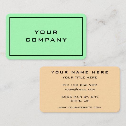 Personalized Business Card Your Company Logo Info Visitekaartje (Voorkant / Achterkant)