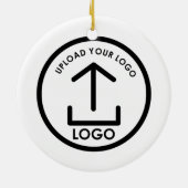 Personalized Business Custom Round Logo Christmas Keramisch Ornament (Achterkant)