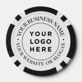 Personalized Business Logo and Text Elegant Poker Chips (Achterkant)