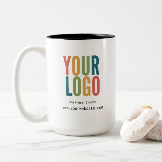 Personalized Business Logo Coffee Mug (Avec donut)