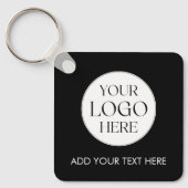 Personalized Business Logo QR Code Modern Employee Sleutelhanger (Voorkant)