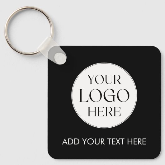 Personalized Business Logo QR Code Modern Employee Sleutelhanger (Voorkant)