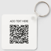 Personalized Business Logo QR Code Modern Employee Sleutelhanger (Achterkant)