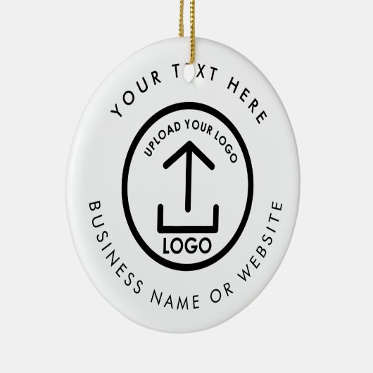 Personalized Business Logo Text QR Code Christmas Keramisch Ornament (Rechts)