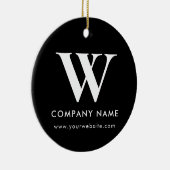 Personalized Business Monogram Logo Website Keramisch Ornament (Rechts)