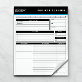 Personalized Business Project Planner Notepad Notitieblok