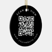 Personalized Business QR Code Website Christmas Keramisch Ornament (Rechts)