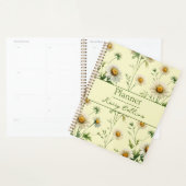 Personalized Butter Yellow Vintage Daisy Planner (Display)