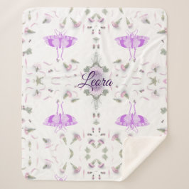 Personalized Butterfly Name Blanket Sherpa Deken