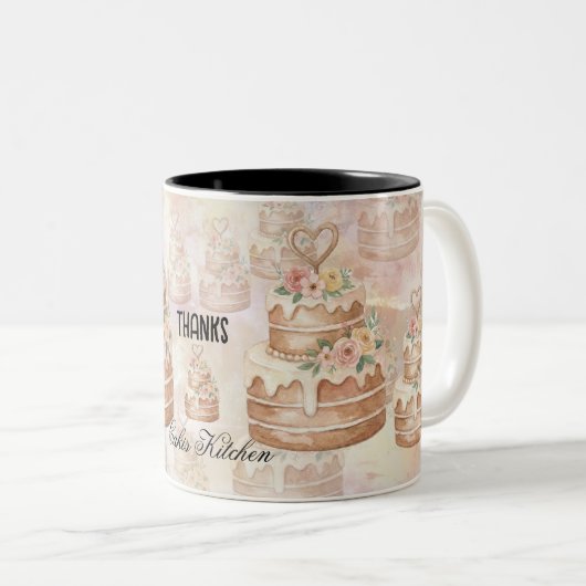 personalized Cake Mug - Custom Name Baker Gift (Devant droit)