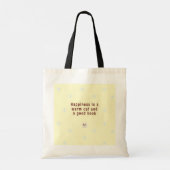 Personalized Calico Cat Reading Tote Bag (Dos)