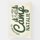 Personalized Camp Bachelorette Party Cool Welcome Spandoek (Verticaal)