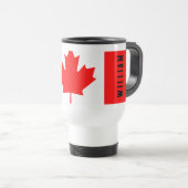 Personalized Canada Flag | Custom Name Canada Day Reisbeker (Voorkant rechts)