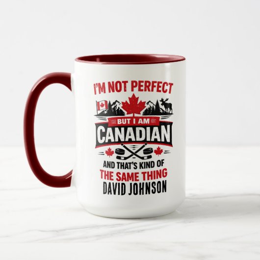 Personalized Canada Flag Day | Custom Canadian Mok (Links)