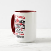 Personalized Canada Flag Day | Custom Canadian Mok (Voorkant links)