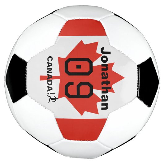 Personalized Canada Maple Leaf Soccer Gift (Tourné)