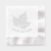 Personalized Canada Napkins Embossed Maple Leaf (Recto)