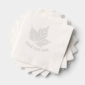 Personalized Canada Napkins Embossed Maple Leaf (Insitu (empilé))