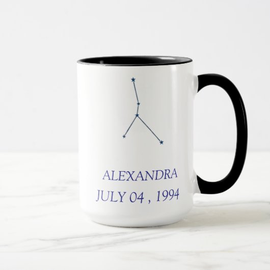 Personalized Cancer Constellation Mug - Custom Zod Mok (Rechts)