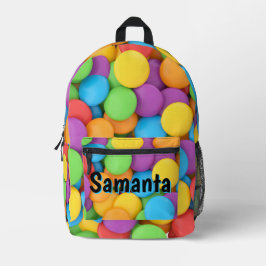 Personalized Candy Backpack | Rainbow Sweets Kids Bedrukte Rugzak