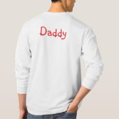 Personalized Candy Cane Script Christmas  T-shirt (Achterkant)