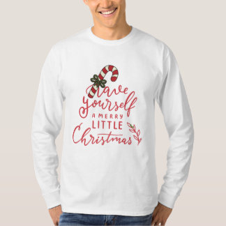 Personalized Candy Cane Script Christmas  T-shirt