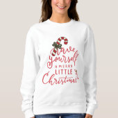 Personalized Candy Cane Script Christmas  Trui (Voorkant)