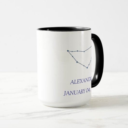 Personalized Capricorn Constellation Mug - Custom  (Devant droit)