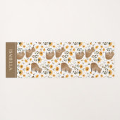 Personalized Capybara Floral Yogamat (Achterkant (horizontaal))