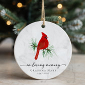 Personalized Cardinal In Loving Memory Keepsake Keramisch Ornament