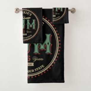 Personalized Caribbean Rum Liquor Bottle Label Bar