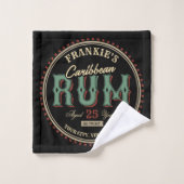 Personalized Caribbean Rum Liquor Bottle Label Bar (Gant de toilette)