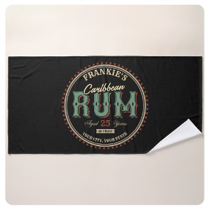 Personalized Caribbean Rum Liquor Bottle Label Bar
