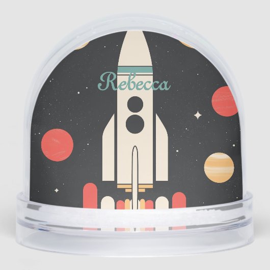 Personalized Cartoon Space Rocket (Avant)
