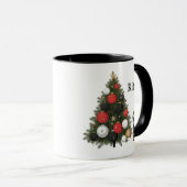 Personalized Cat & Christmas Tree Coffee Mug Mok (Voorkant rechts)