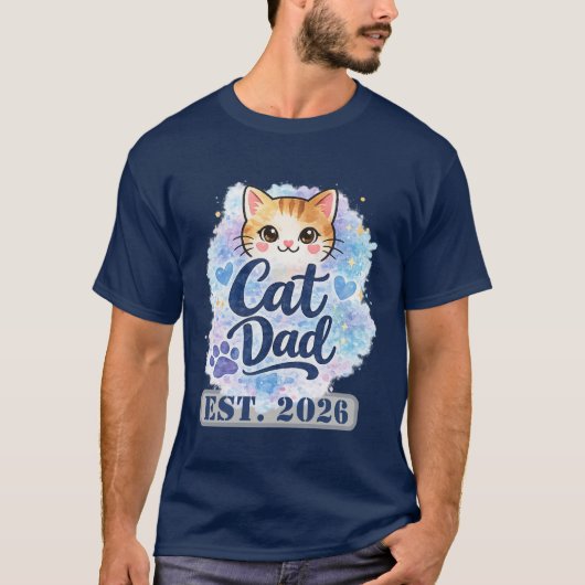 Personalized Cat Dad Shirt Custom Cat Dad Gift  (Voorkant)