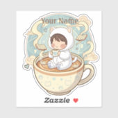 Personalized Cat Laptop Decal Waterproof Sticker (Feuille)