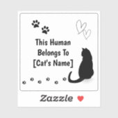 Personalized Cat Lover Laptop Sticker (Feuille)