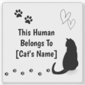 Personalized Cat Lover Laptop Sticker (Devant)