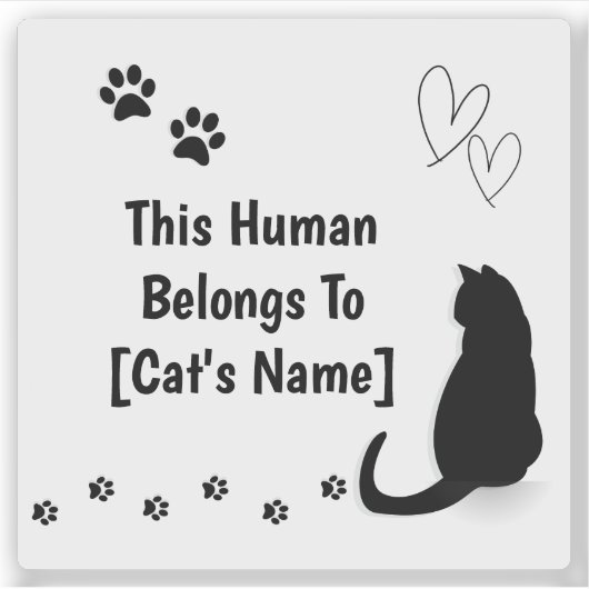 Personalized Cat Lover Laptop Sticker (Devant)