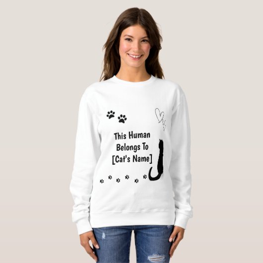Personalized Cat Lover Sweatshirt (Devant entier)