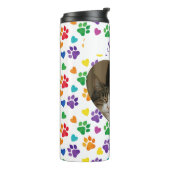 Personalized Cat Lover Tumbler – Custom Photo Thermosbeker (Gedraaid links)