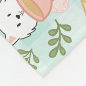 Personalized  Cat Monogram Name Pastel High Tea Fleece Deken (Hoek)