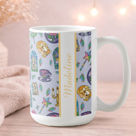 Personalized Cats Beauty and the Beast Book Girl Koffiemok