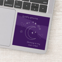 Personalized Celestial Moon & Stars Laptop Sticker