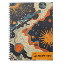 Personalized Celestial Notebook – Custom Name
