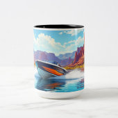 Personalized Ceramic Coffee Mug Fun Boat Theme (Centre)