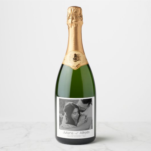 Personalized Champagne Bottle Label Sparkling Wijnetiket (Voorkant)