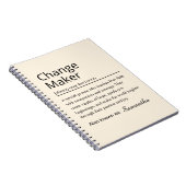 Personalized Change Maker Definition Notitieboek (Rechterzijde)
